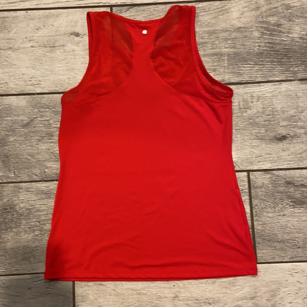 Fabletics Helena Red Mesh Racerback Tank Small - Picture 5 of 5